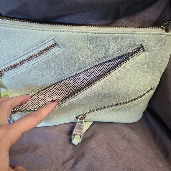 Steve Madden Mint Crossbody Bag Mint Green Silver accents - Picture 4 of 10
